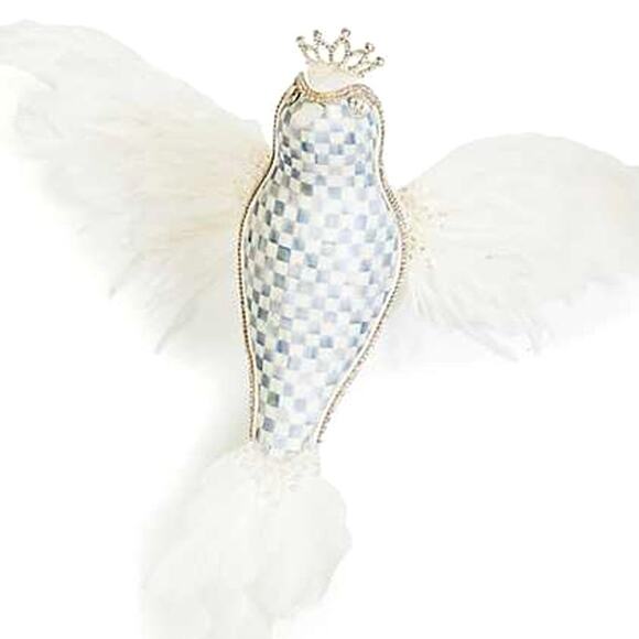 MACKENZIE-CHILDS Crystal Palace Large Hummingbird Ornament Holiday White New - Picture 2 of 2